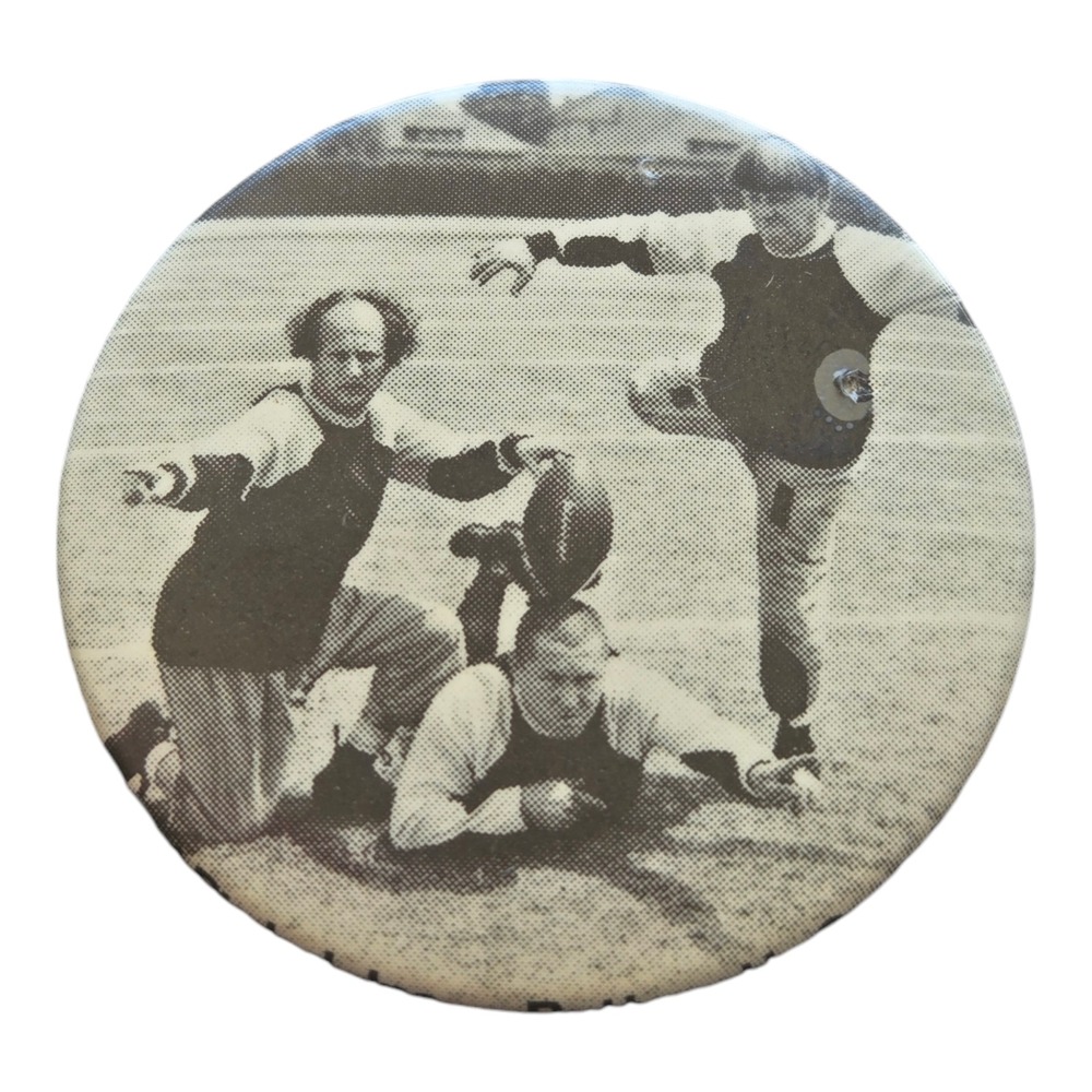 Three‎ Stooges Pinback Button Vintage Comedy Moe Larry Curly Football Pin 1.5"